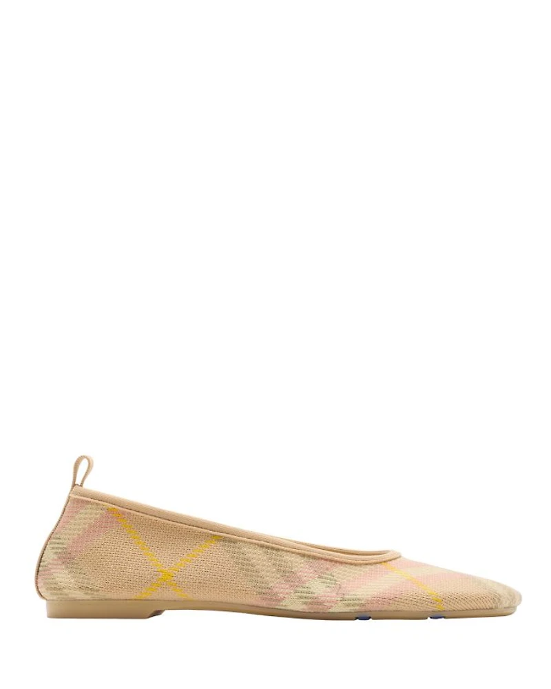 Women's Check Knit Baby Ballet Flats