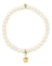 Wicked x Sydney Evan 14K Yellow Gold Glinda Pure Potion Bottle Charm Freshwater Pearl Bracelet