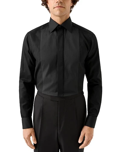 Contemporary Fit Plissé Bib Formal Shirt
