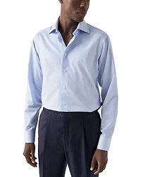 Contemporary Fit Fine Striped Twill Shirt