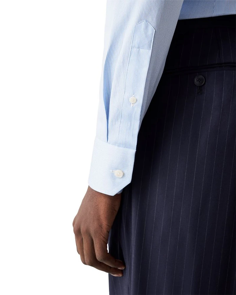 Slim Fit Fine Striped Twill Shirt