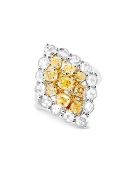 Bloomingdale's Fine Collection 18K Gold Yellow Diamond Halo Ring, 4.4 tcw