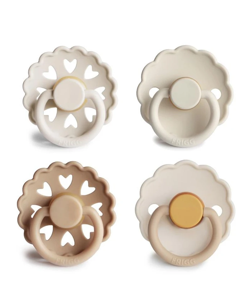 FRIGG 4-Pack Snowflake Dream Rubber Pacifiers