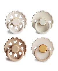 Mushie Frigg 4-Pack Snowflake Dream Rubber Pacifiers