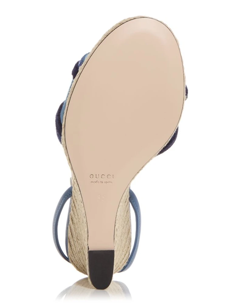 Women's Logo Espadrille Wedge Sandals