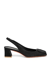 Women's Lemon Suede Sling Back Pumps