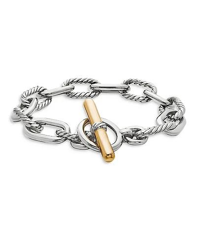 David Yurman 18K Yellow Gold & Sterling Silver Dy Madison Toggle Chain Link Bracelet, 11mm