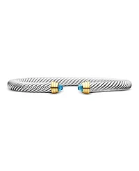 David Yurman Cable Classics Bracelet with Blue Topaz and 14K Gold