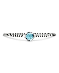 Petite Châtelaine ® Bracelet Sterling Silver with Blue Topaz, 3mm