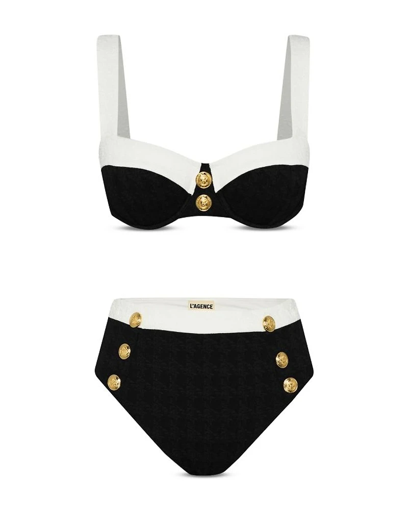 Alexandria Color Blocked Bikini Top
