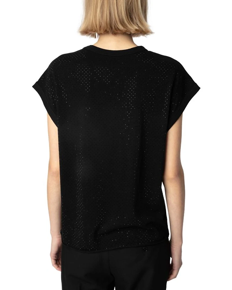Cecilia HC AO Strass Noir Top
