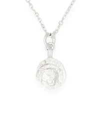 Medusa Charm Necklace Silver
