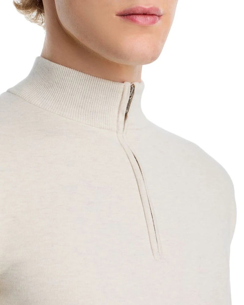 Crown Coolspun Cotton Quarter Zip Sweater