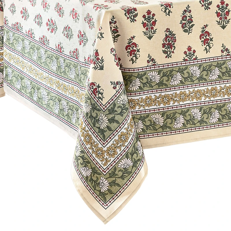 Elrene Home Fashions Nomad Harvest Block Print Rectangle Tablecloth