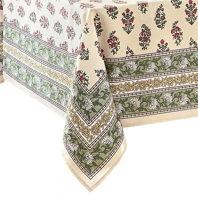 Elrene Home Fashions Nomad Harvest Block Print Rectangle Tablecloth