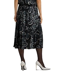 Cubist Floral Print Skirt