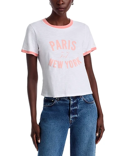 Cinq a Sept Paris New York Ringer Tee