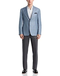 Loro Piana Wool, Silk & Linen Fabric Slim Fit Unstructured Sport Coat