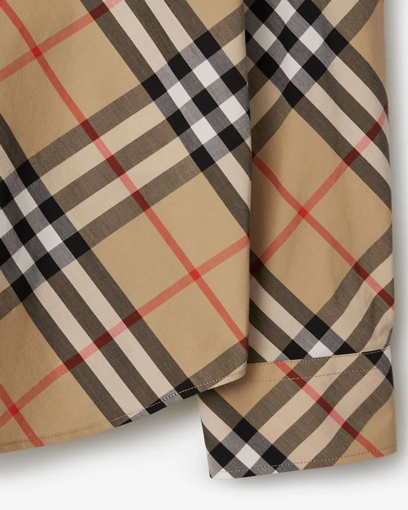 Classics Cotton Poplin Check Regular Fit Button Down Shirt