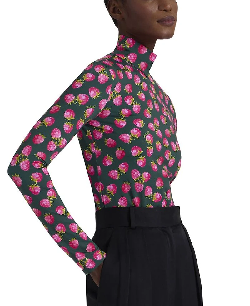 Lampone Mini Emerald Turtleneck Top