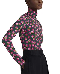 Lampone Mini Emerald Turtleneck Top