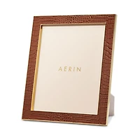Classic Croc Leather Frame, Chestnut, 8" x 10"