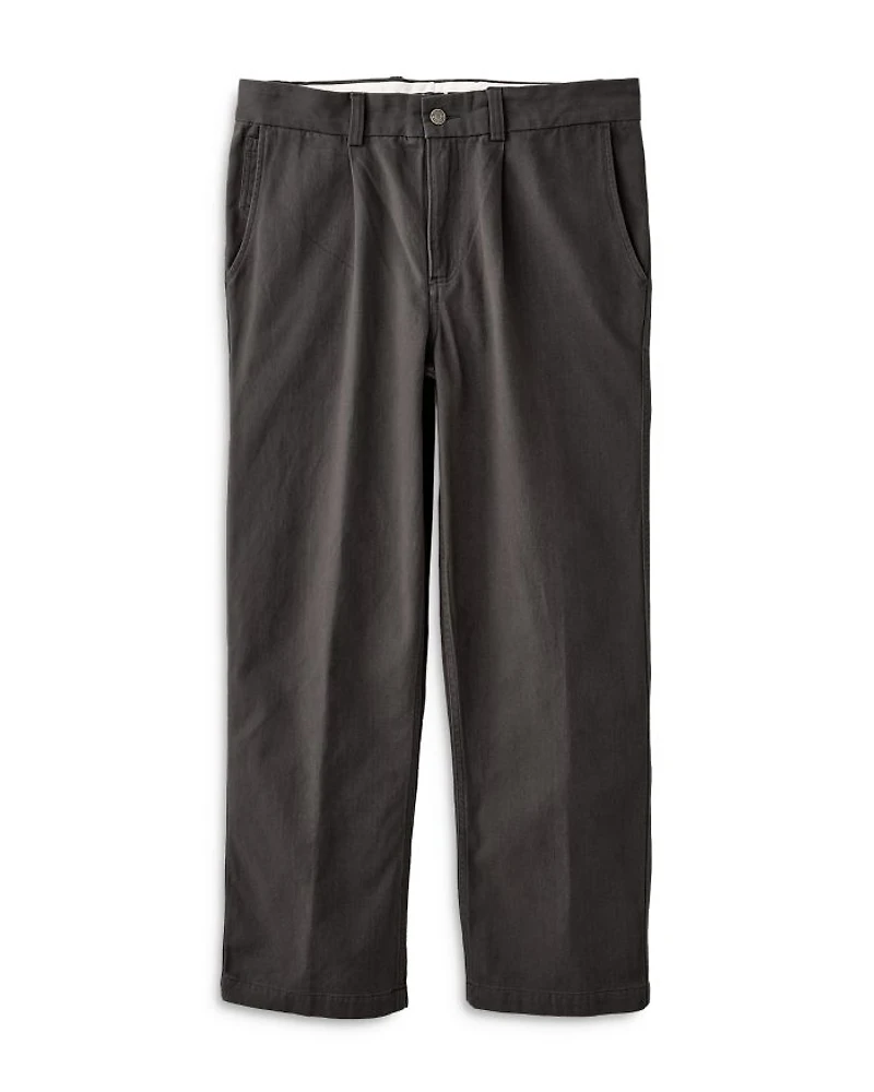 Regular Fit Heavy Twill Pleated Pants