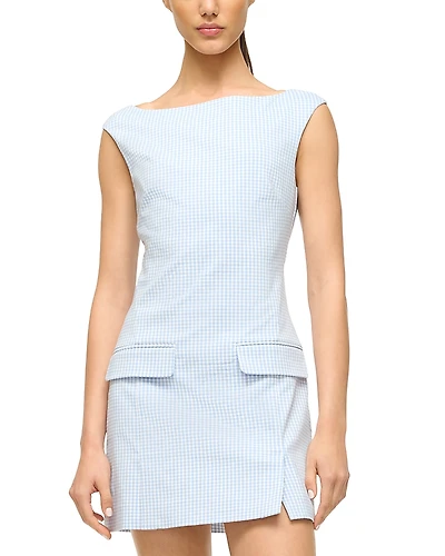 Staud Walker Micro Check Dress