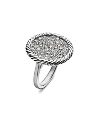 Sterling Silver DY Elements® Pavé Diamond Ring