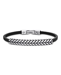 David Yurman Men's Chevron Leather Id Bracelet