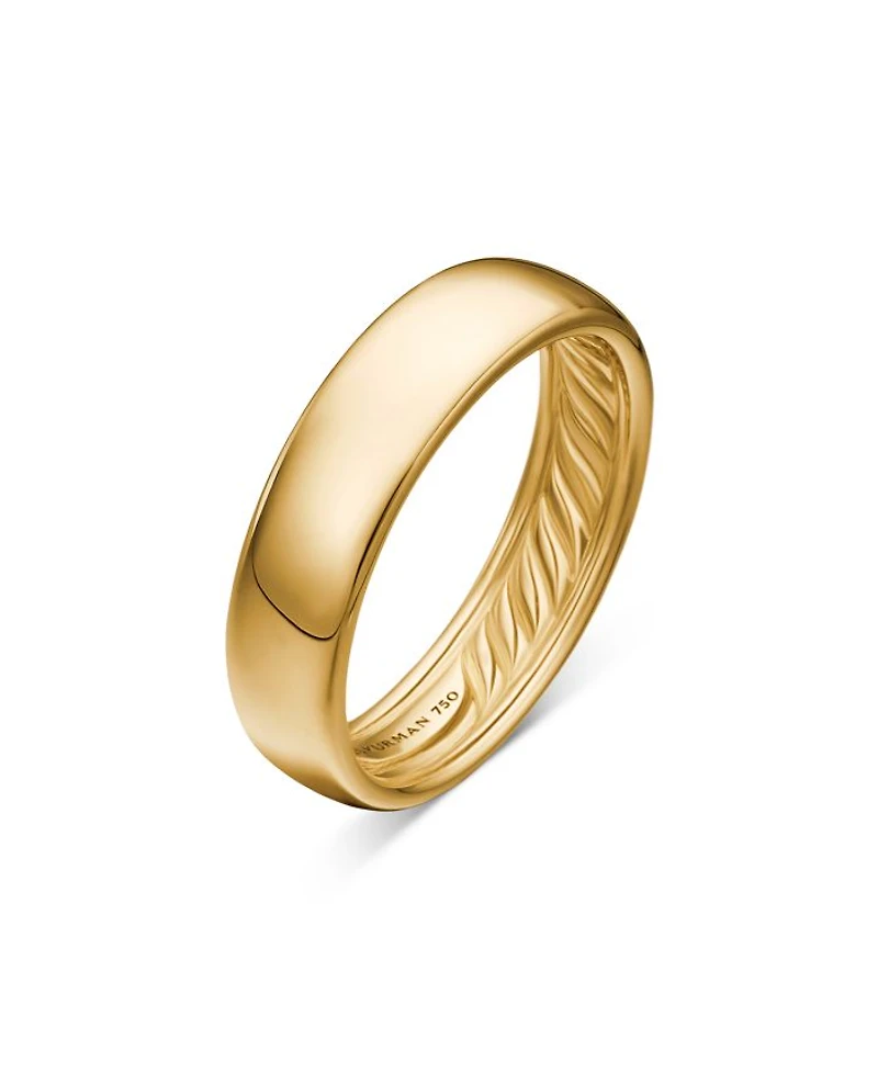 Men's Classic Band Ring 18K Yellow Gold