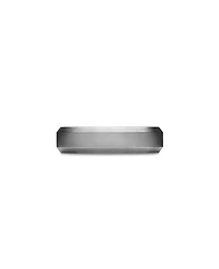 Men's Gray Titanium Wedding Beveled Band