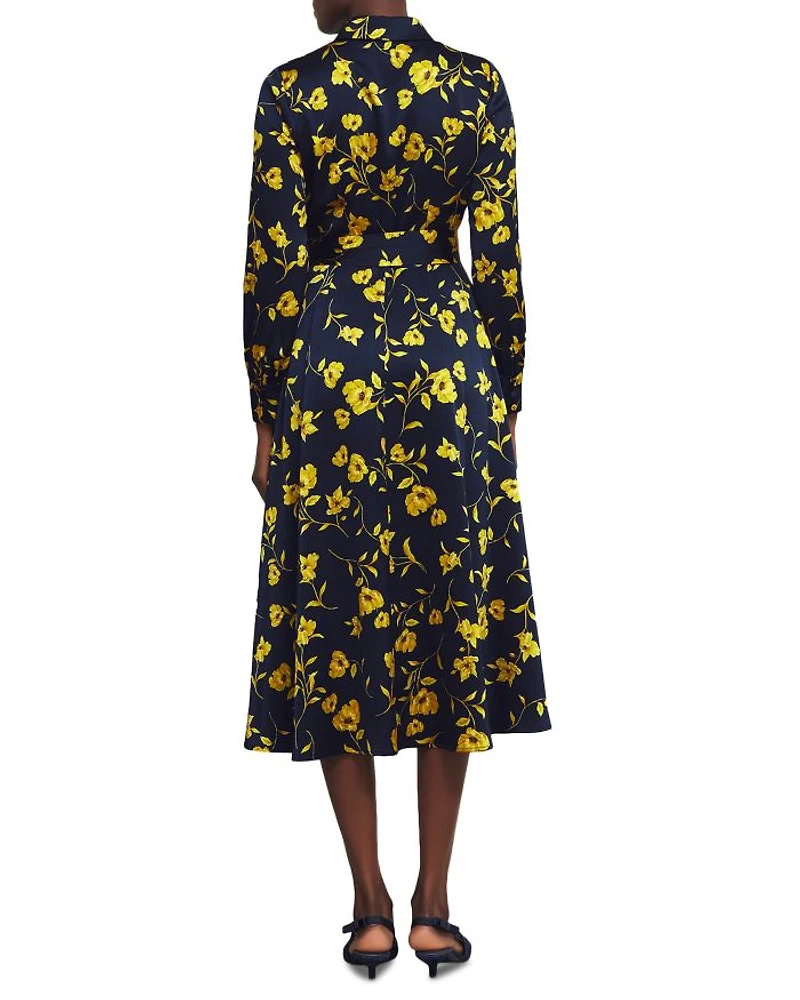 Amelia Satin Shirt Dress