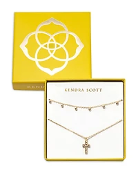 Kendra Scott Amelia Bezel Crystal & Cross Pendant Necklaces