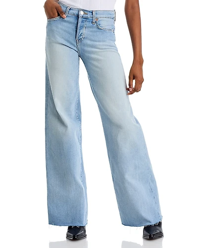 Re/Done Mid Rise Wide Leg Palazzo Jeans