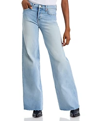 Re/Done Mid Rise Wide Leg Palazzo Jeans