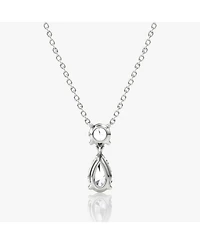 Signature Duo Drop Necklace 14K Yellow Gold