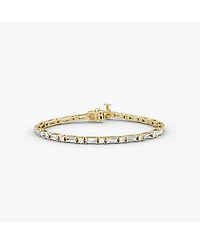 Mixed Shape Bracelet, Baguette & Brilliant Round Lab Grown Diamonds