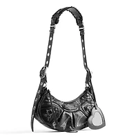 Le Cagole Xs Shoulder Bag Eiffel Tower with Rhinestones