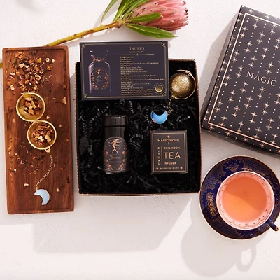 Astrology Minded Mini Gift Set with Opal Moon Strainer, Taurus