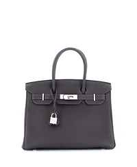 Birkin 30 Handbag Brown Togo with Palladium Hardware