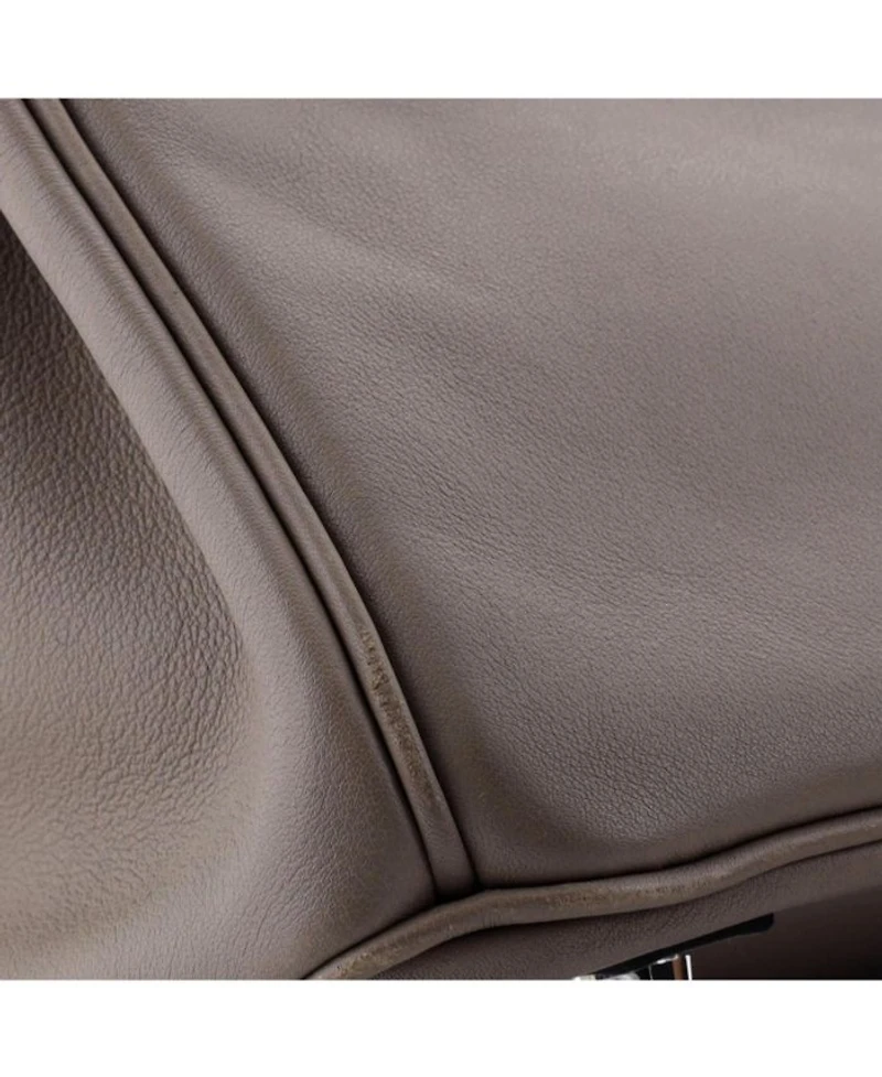 Birkin 25 Handbag Grey Swift with Palladium Hardware