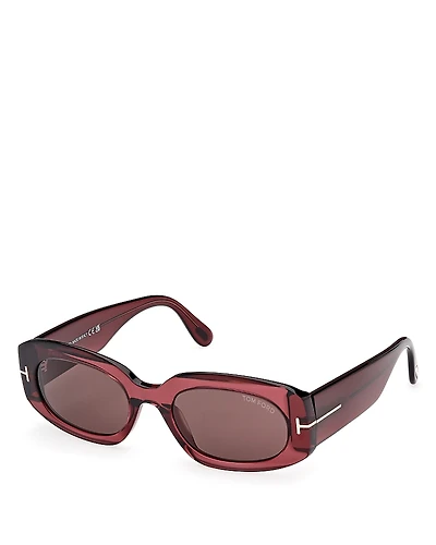 Tom Ford Oval Sunglasses, 52mm