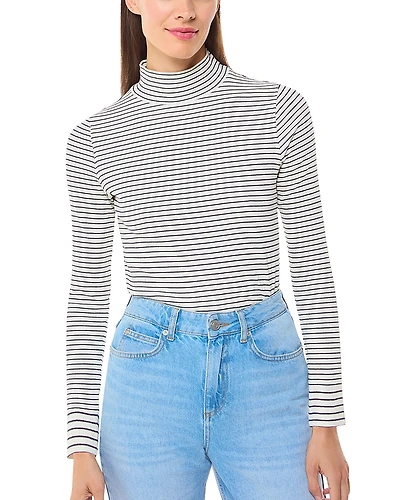 Whistles Ribbed High Neck Top