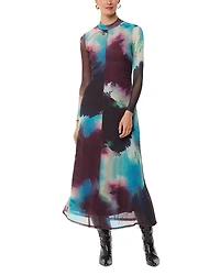 Whistles Mesh Midi Dress