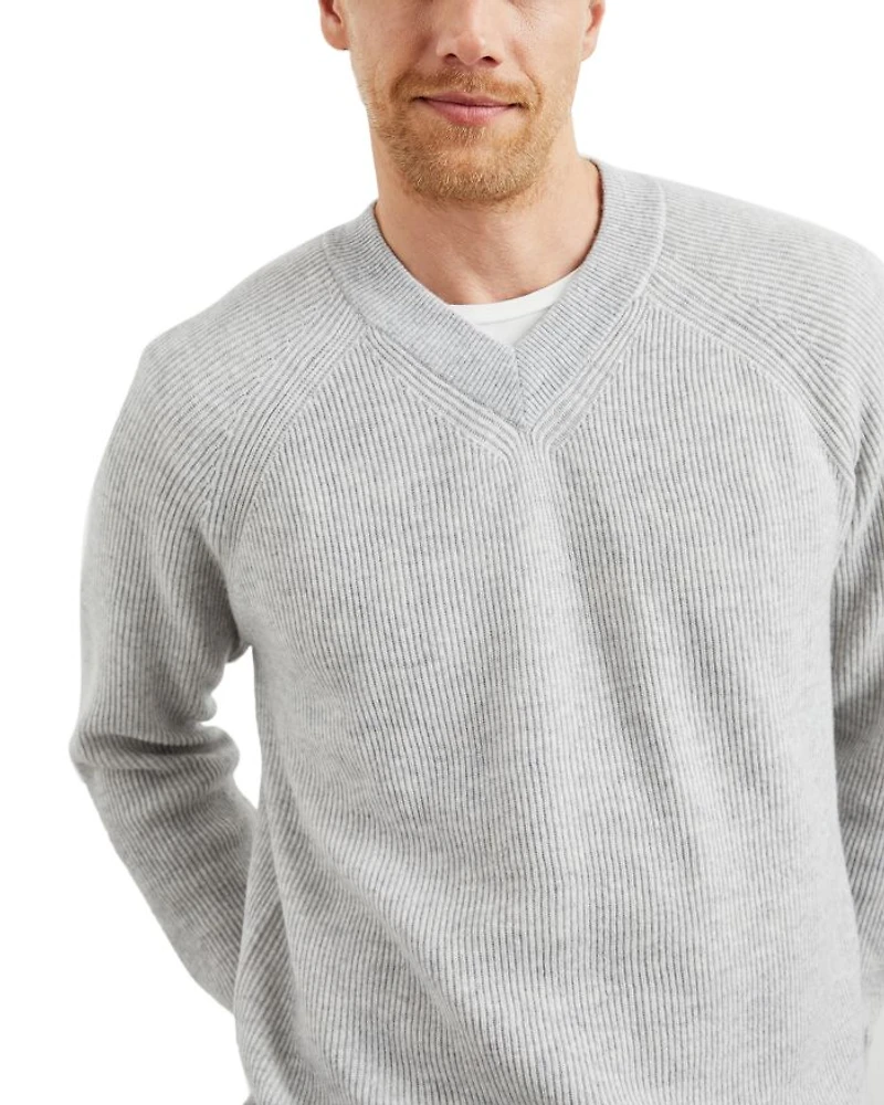 Ansel Textured V Neck Sweater