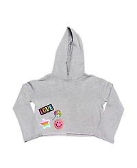 Girls' Butter Fleece Hooded Crop Sweatshirt