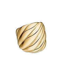 David Yurman 18K Yellow Gold Sculpted Cable Ring