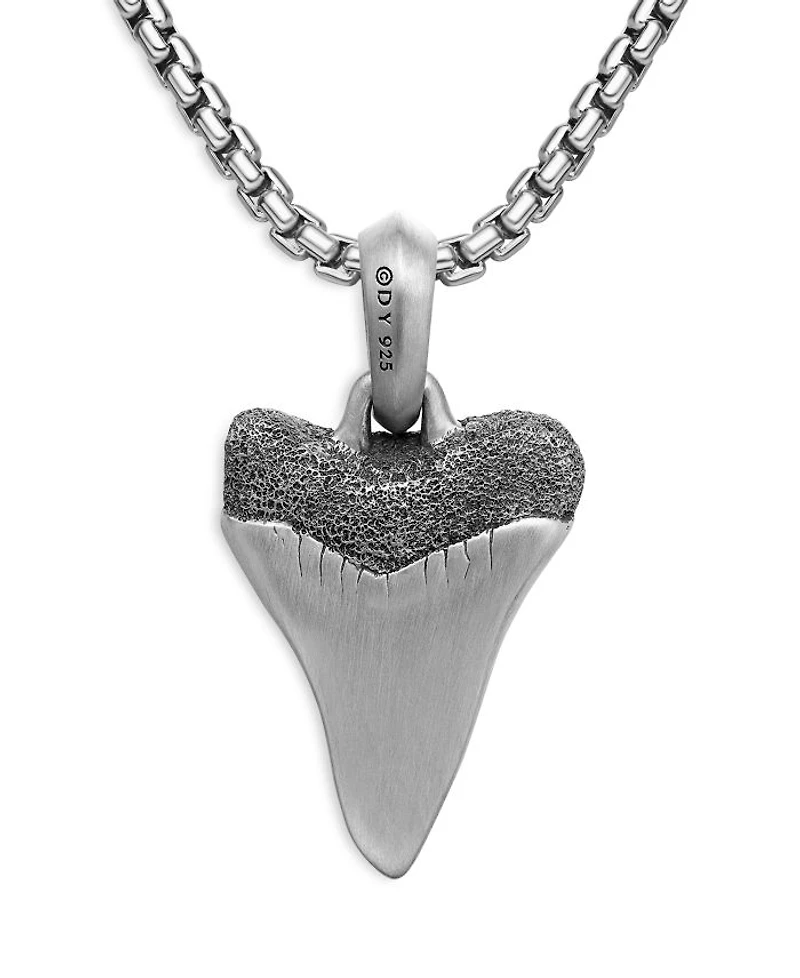 Men's Sterling Silver Shark's Tooth Amulet