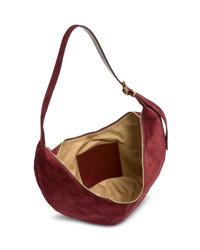 Slouch Suede Hobo Shoulder Bag